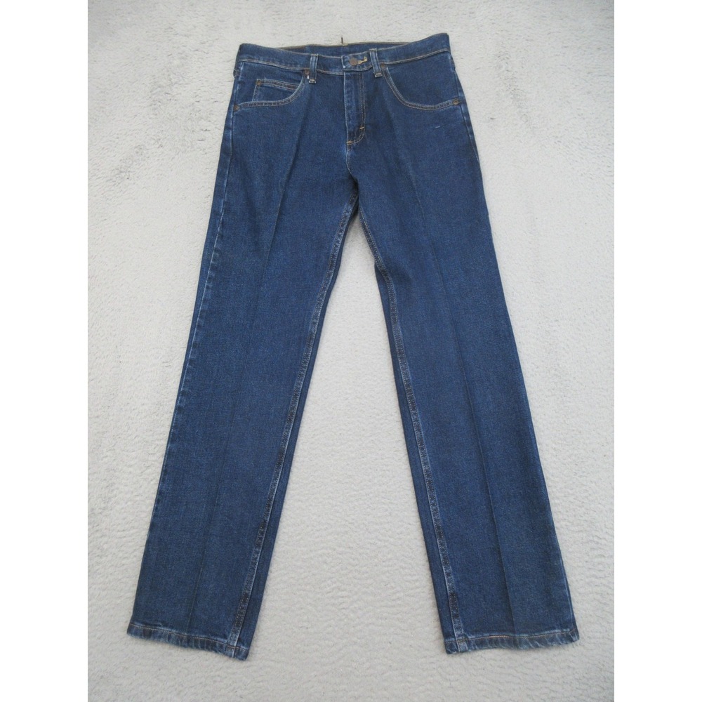 Wrangler Western Regular Fit Jeans‎ Mens 30x30 Blue Med Wash Straight Leg Cowbow